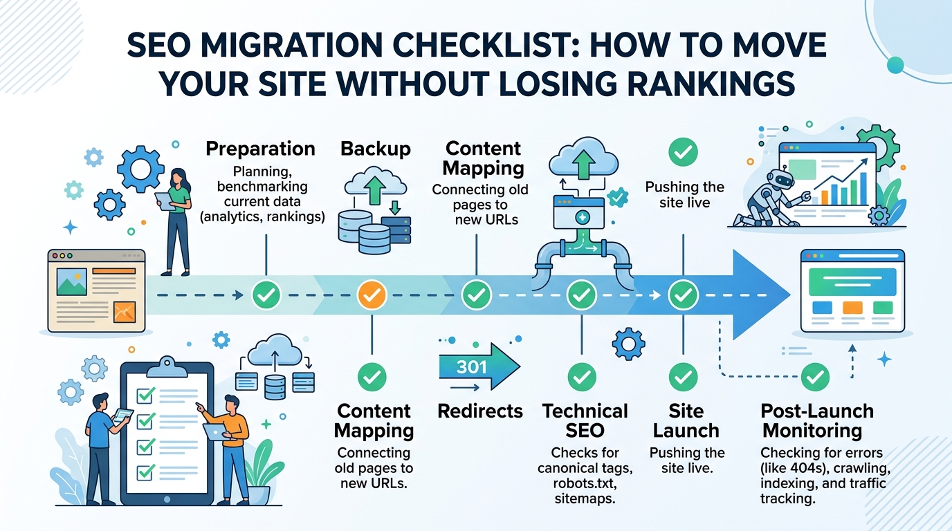 SEO Migration Checklist: 6 Steps to Move Your Site Without Losing Rankings